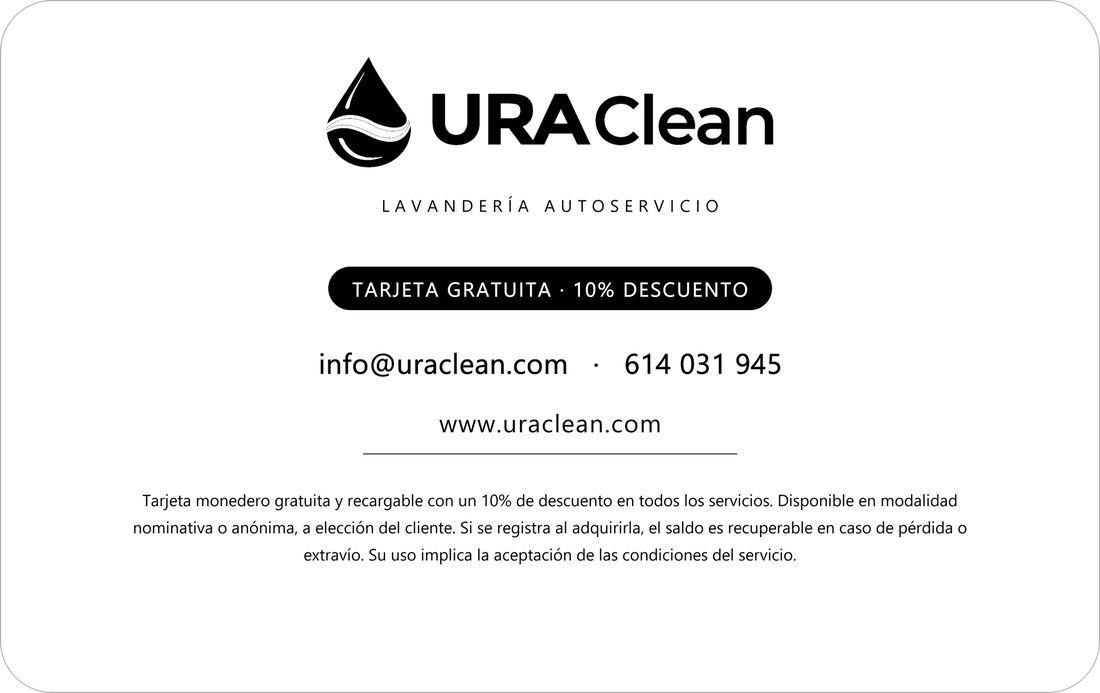 Reverso de la Tarjeta Cliente URAClean